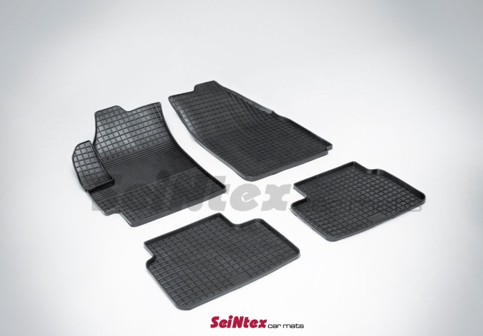 Коврики резиновые Seintex с узором сетка для салона Daewoo Matiz 2000-2026. Артикул 00178