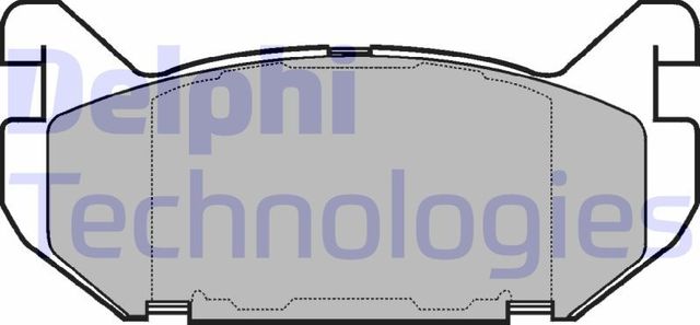 Тормозные колодки Delphi (Low-Metallic) задние для Mazda MX-6 1992-1997. Артикул LP802