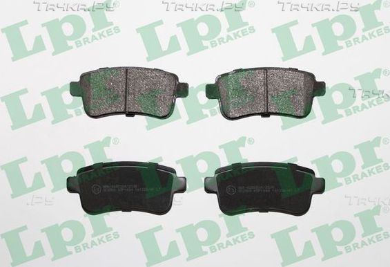 Тормозные колодки LPR задние для Renault Scenic III 2009-2016. Артикул 05P1484