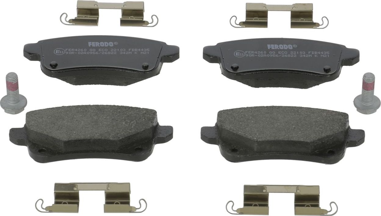 Тормозные колодки Ferodo Premier Eco Friction задние для Renault Megane IV 2010-2026. Артикул FDB4435