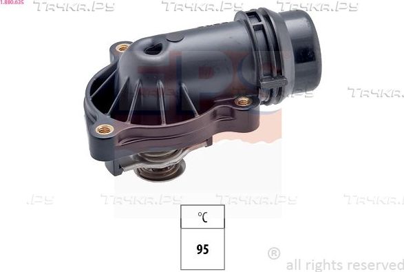 Термостат EPS Made in Italy - OE Equivalent для BMW 1 I (E81/E82/E87/E88) 2004-2011. Артикул 1.880.635
