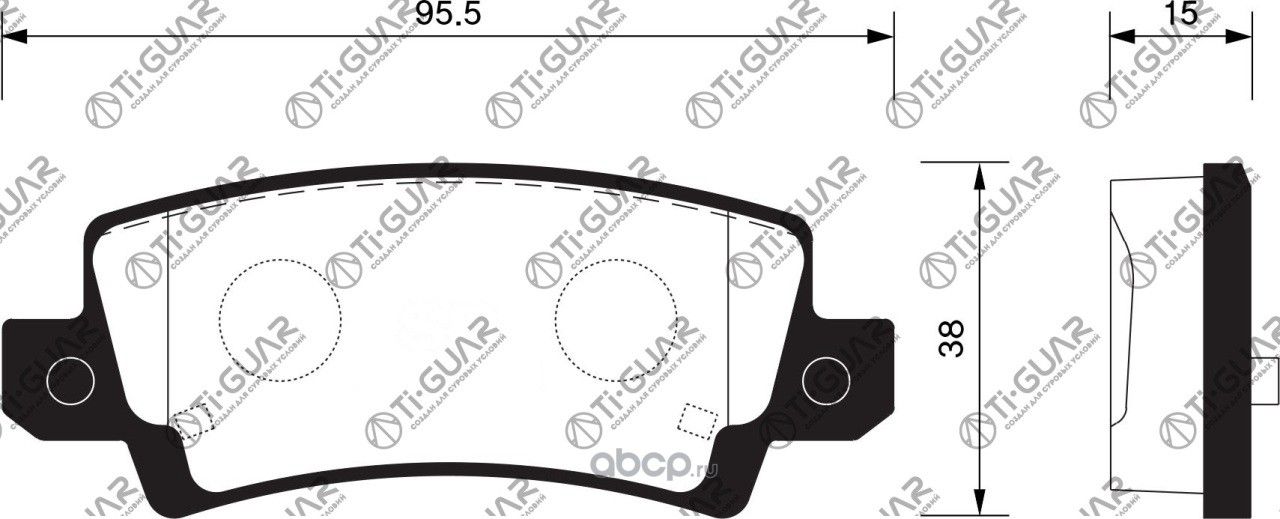 Тормозные колодки (TI-Guar). Артикул TG0834C