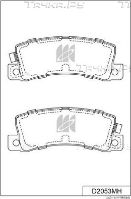 Тормозные колодки MK Kashiyama задние для Lexus ES III 1996-2006. Артикул D2053MH