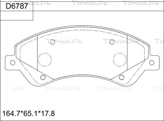 Тормозные колодки Asimco. Артикул KD6787