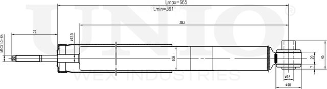 Амортизатор подвески (Unio). Артикул SAB-10407