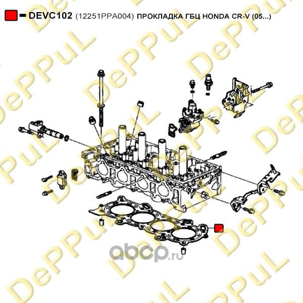 ПРОКЛАДКА ГБЦ HONDA CR-V (05...) (Deppul). Артикул DEVC102