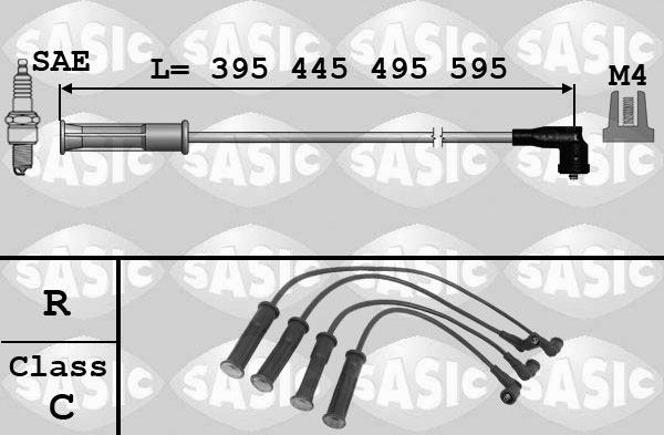 Высоковольтные провода (провода зажигания) (комплект) Sasic для Renault Twingo I 1996-2007. Артикул 9284004