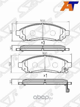 Колодки тормозные FR NISSAN PATHFINDER 51NAVARA 5 (SAT). Артикул ST41060EB326