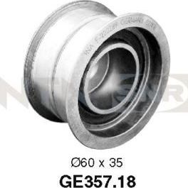 Направляющий (ведущий) ролик ремня ГРМ NTN / SNR. Артикул GE357.18