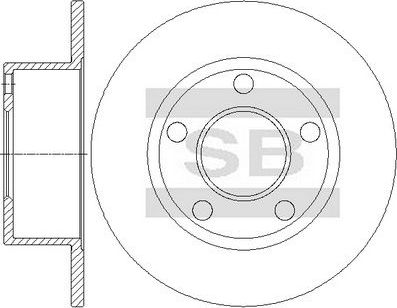 Тормозной диск Sangsin Hi-Q задний для Audi A6 I (C4) 1994-1997. Артикул SD5442