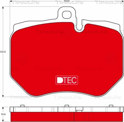 Тормозные колодки TRW DTEC COTEC передние для Audi Q7 I (4L) 2006-2015. Артикул GDB1848DTE