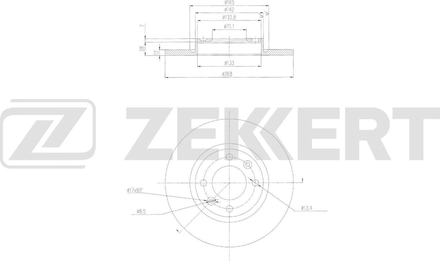 Тормозной диск Zekkert. Артикул BS-6859