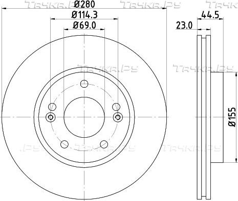 Тормозной диск Nisshinbo. Артикул ND6028K