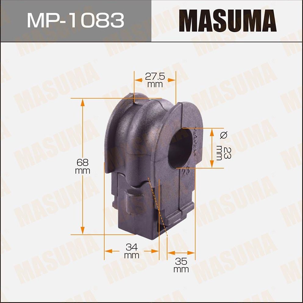 Втулки стабилизатора Masuma передние для Nissan Juke I 2010-2019. Артикул MP-1083
