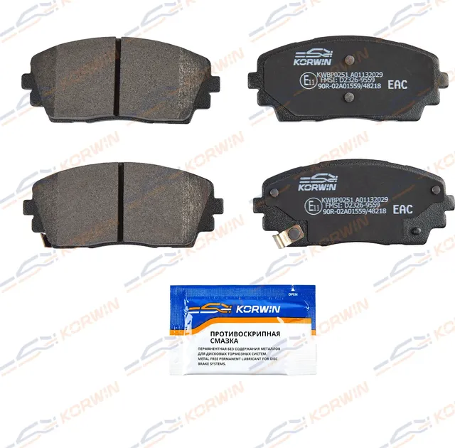 Колодки тормозные перед. Kia Picanto II (TA) 11 (Korwin). Артикул KWBP0251