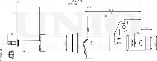 Амортизатор подвески (Unio). Артикул SAB-10001
