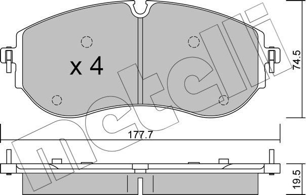 Тормозные колодки Metelli. Артикул 22-1262-0