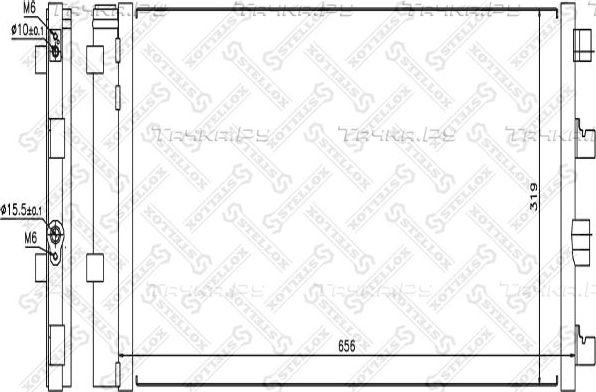 Радиатор кондиционера (конденсатор) Stellox. Артикул 10-45650-SX