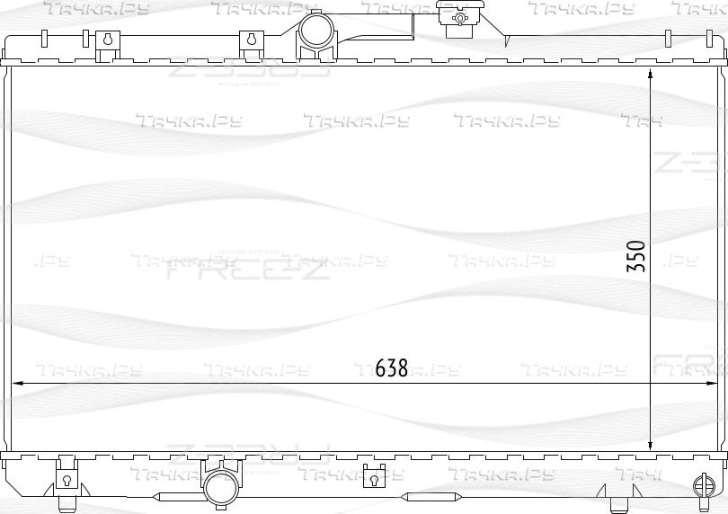 Радиатор TOYOTA COROLLA 92- 1.3-1.6 охлаждения (Free-Z). Артикул KK0196