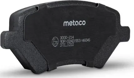 Колодки тормозные CHERY TIGGO/BONUS 05- перед. (Metaco). Артикул 3000214