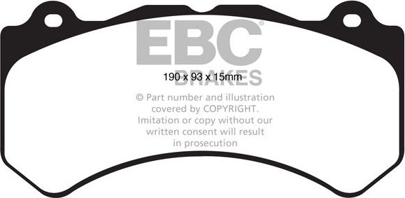 Тормозные колодки EBC Brakes. Артикул DP41853R