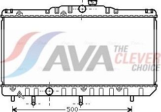 Радиатор охлаждения двигателя AVA. Артикул TO2123