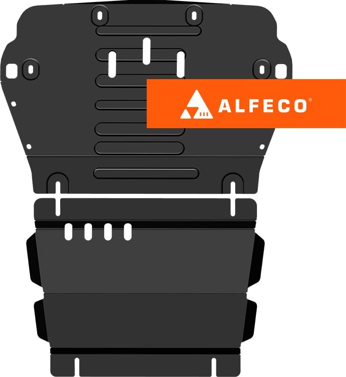 Защита алюминиевая Alfeco для картера и редуктора переднего моста Jac T9 2024-2026. Артикул ALF.56.29al