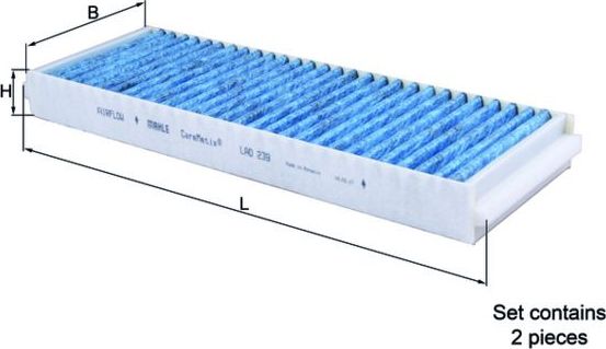 Салонный фильтр Mahle-Knecht CareMetix®. Артикул LAO 239/S