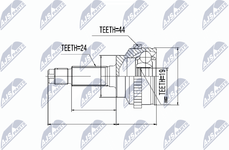 Шрус внутренний (граната) NTY. Артикул NPZ-MZ-014