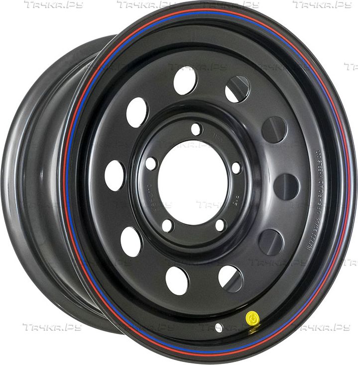 Колёсный диск OFF-ROAD Wheels усиленный стальной черный 5x139,7 7xR16 d110 ET 15 для УАЗ Хантер 2003-2026. Артикул 1670-53910BL+15