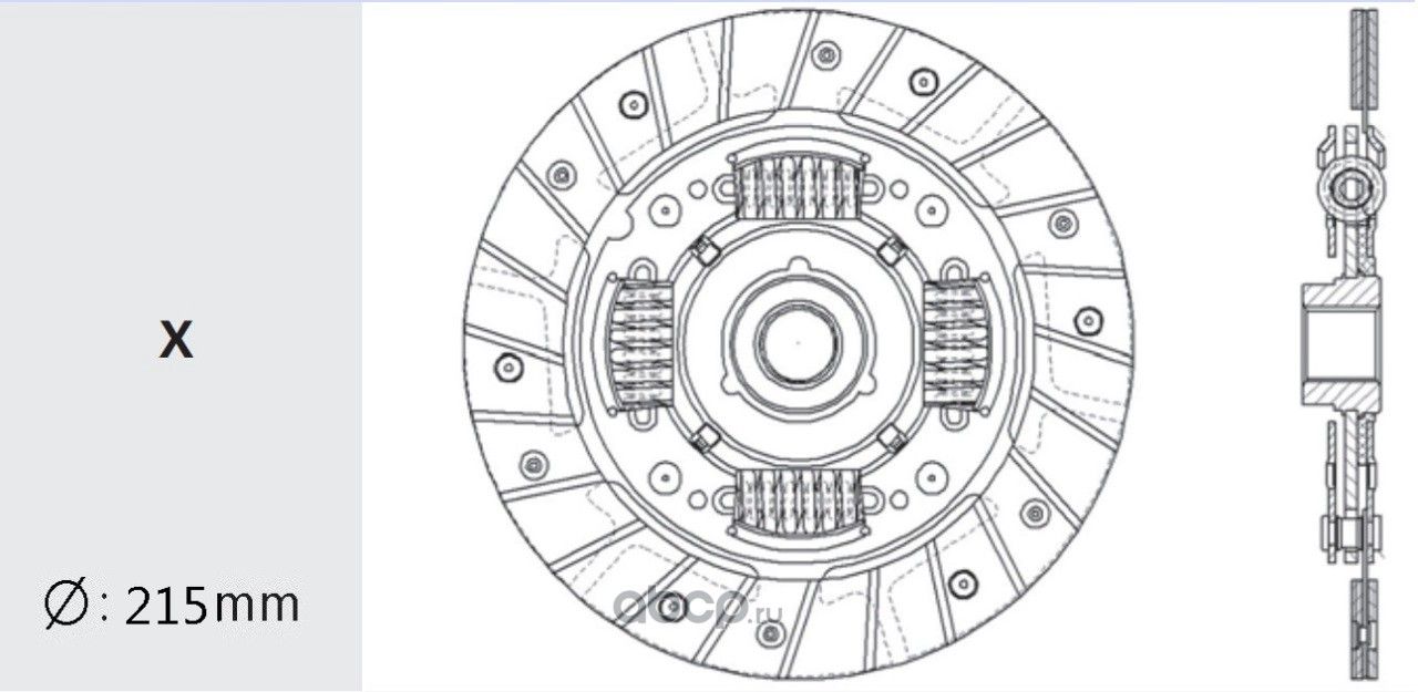 Диск сцепления (Valeo). Артикул HD05