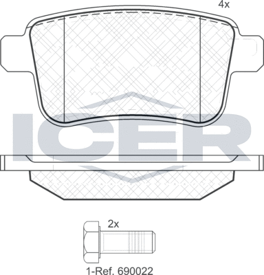 Тормозные колодки Icer. Артикул 181855