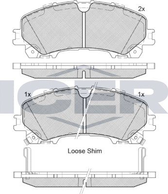 Тормозные колодки Icer. Артикул 182202