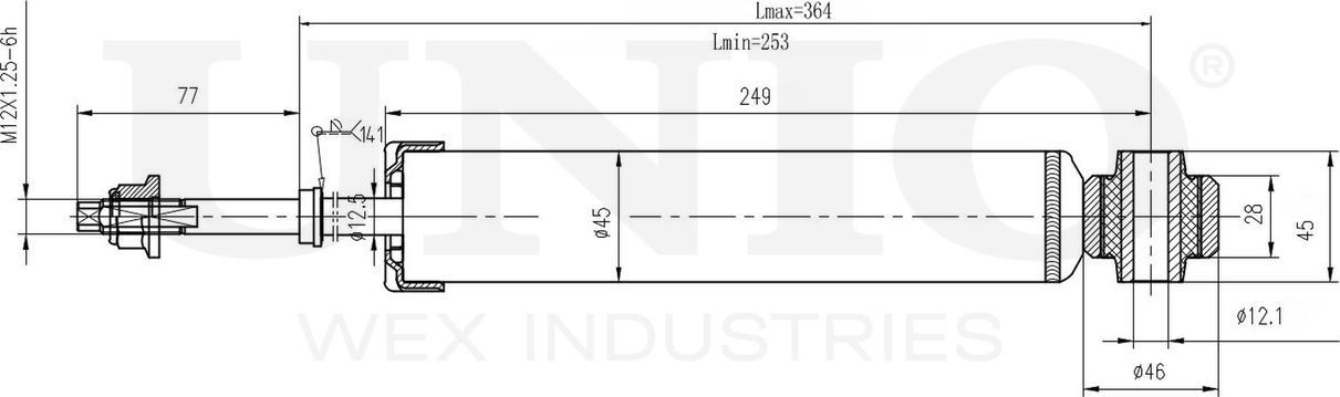 Амортизатор подвески (Unio). Артикул SAB-10705