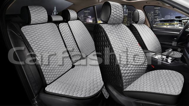 Накидки универсальные CarFashion Sota Plus для авто, цвет Серый/Черный/Серый. Артикул 22666