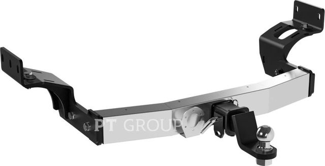 Фаркоп PT Group c накладкой из нержавейки для Mitsubishi Pajero Sport III рестайлинг 2021-2026. Американский квадрат. Артикул MPS-21-991124.00 (MPS-21-991101.22)