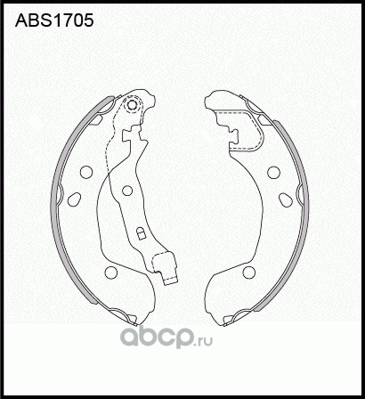 Колодки тормозные ЛАДА Vesta задние барабанные (4шт.) ALLIED NIPPON. Артикул ABS1705
