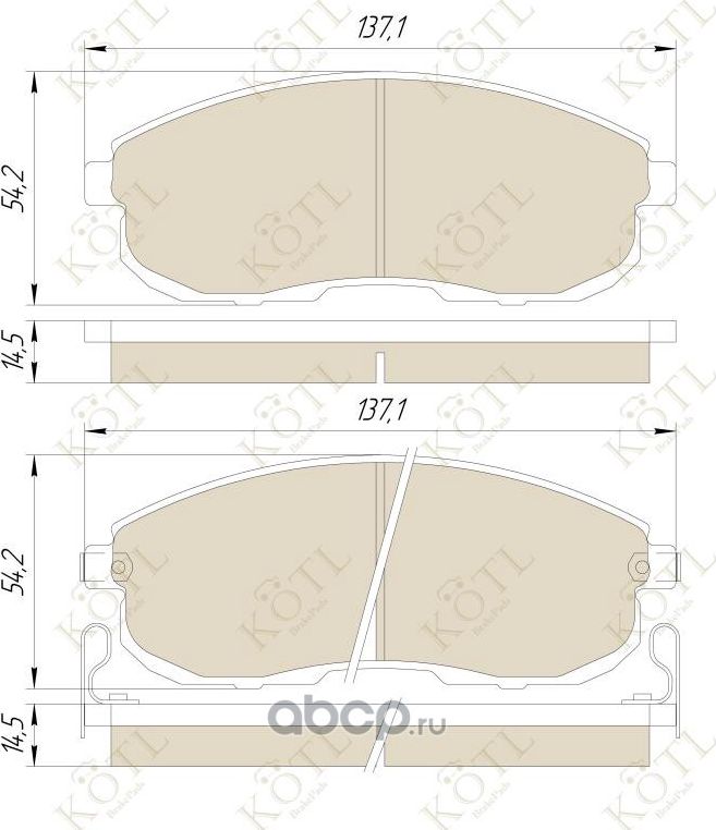 Колодки тормозные дисковые передние к-т NISSAN JUKE/MAXIMA/TEANA/TIIDA/SUZUKI SX4 (Kotl) Kotl. Артикул 3616kt