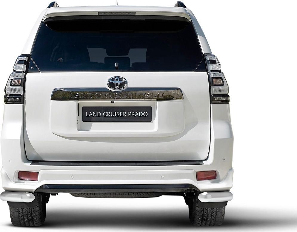 Защита Rival заднего бампера d76 уголки для Toyota Land Cruiser Prado 150 рестайлинг (Black Onyx) 2020-2026. Артикул R.5726.002