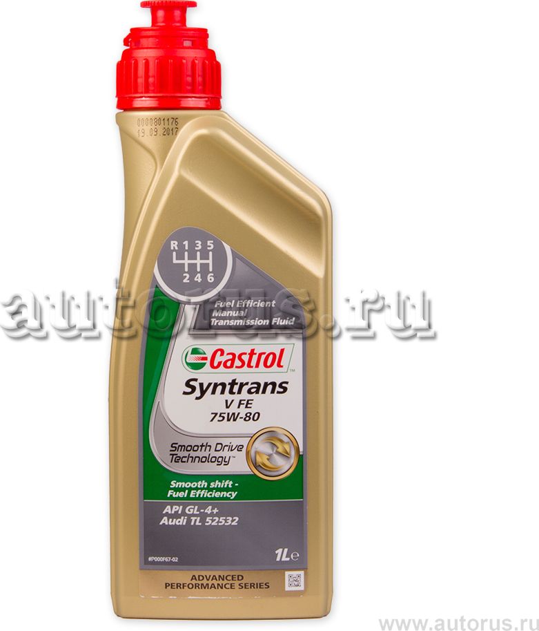 Castrol Syntrans V FE 75W80 1л. Масло для механических трансмиссий. Артикул 156C41