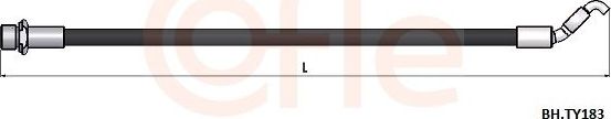 Тормозной шланг Cofle передний для Lexus GS III 2005-2011. Артикул 92.BH.TY183