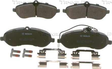 Тормозные колодки Bosch (Low-Metallic) передние для Citroen Jumpy II 2007-2016. Артикул 0 986 494 163