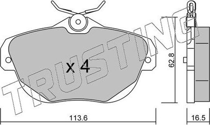 Тормозные колодки Trusting задние для Citroen C6 2005-2012. Артикул 873.0