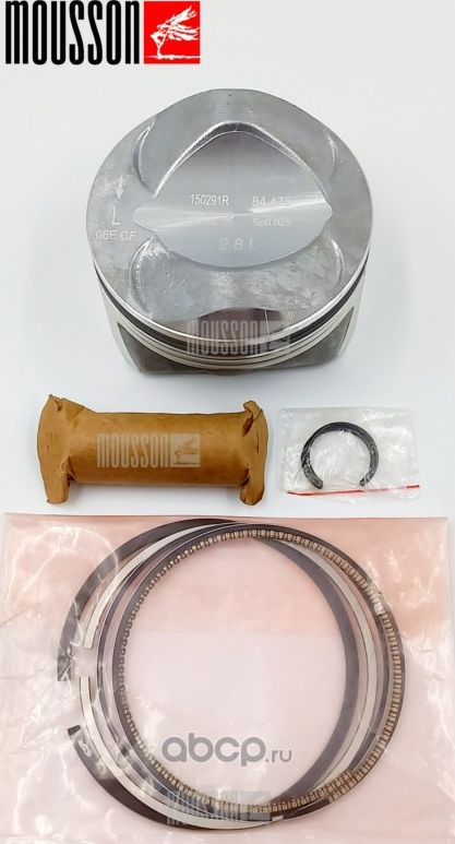 Поршень кольца  VW 2.8 EA837 19mm на 1 цилиндр, левый (Mousson). Артикул SPU28EA83719LSTD