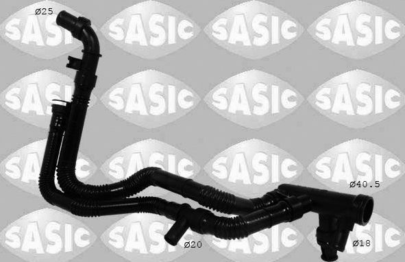 Патрубок радиатора (системы охлаждения) Sasic для Ford Fusion I 2002-2012. Артикул 3400046