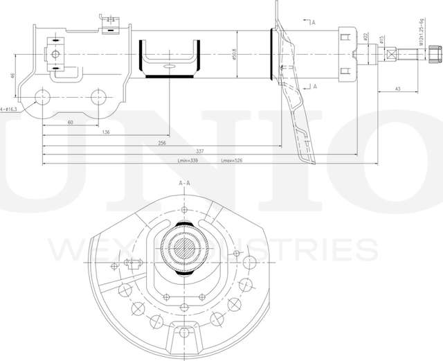 Амортизатор подвески (Unio). Артикул SAB-10337