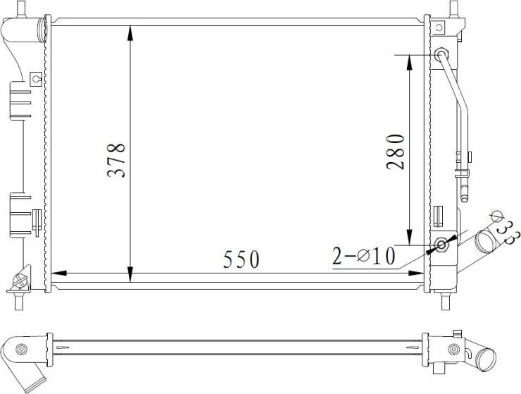 Радиатор охлаждения двигателя NRF. Артикул 59292