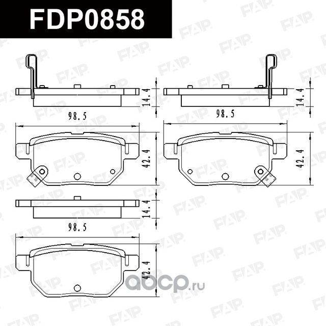 Колодки тормозные (FAP). Артикул FDP0858