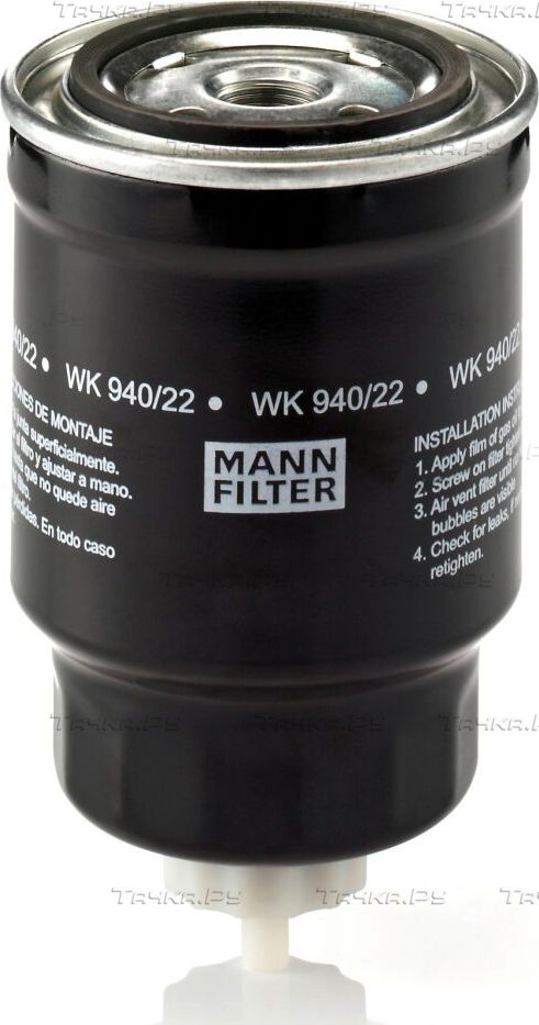 Топливный фильтр Mann-Filter для Nissan Terrano II 2001-2007. Артикул WK 940/22