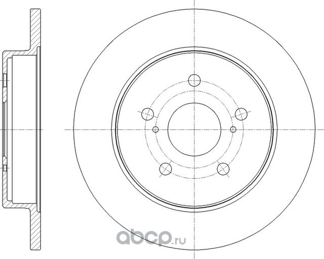 Диск тормозной (G-Brake). Артикул GR12100